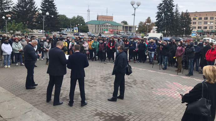 В Черкасской области вышли протестовать против красной зоны