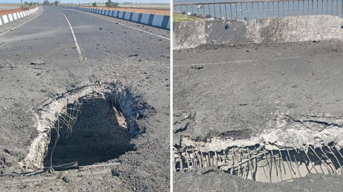 Russians report strikes on Chonhar bridge