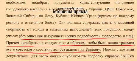 Російським історикам роздають темник про Голодомор