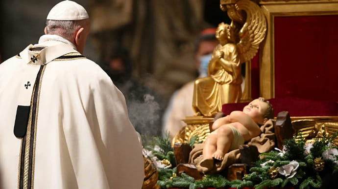 Папа Римский в рождественском послании пожелал Украине мира и вспомнил о вакцинах