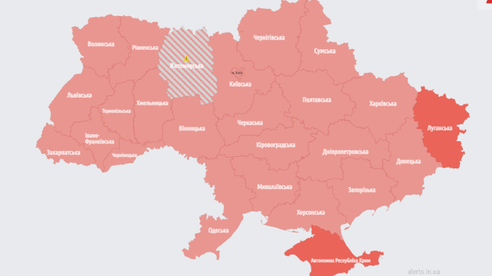 По всій Україні оголошували повітряну тривогу через зліт МіГа в Білорусі