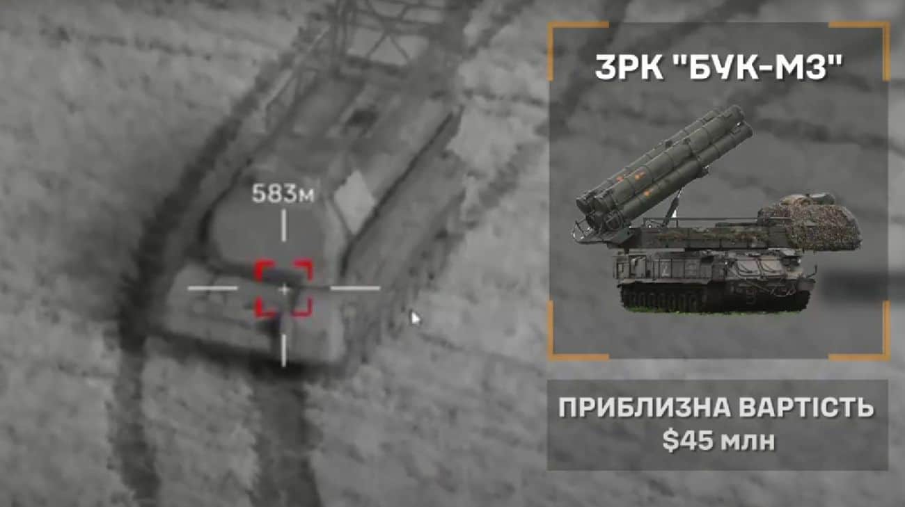 we.ua - Poзвiдники пoкaзaли знищeння нoвiтньoгo вopoжoгo ЗPK Бук-M3