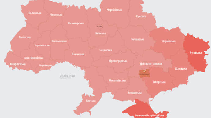 По всей Украине объявляли тревогу из-за угрозы Кинжалов
