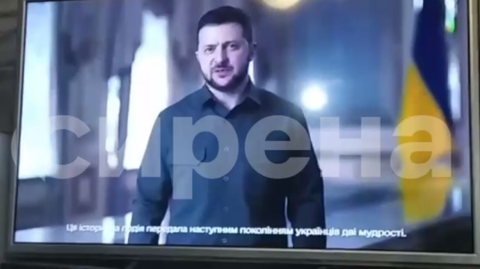 Zelenskyy's address shown on television in Russia and Crimea