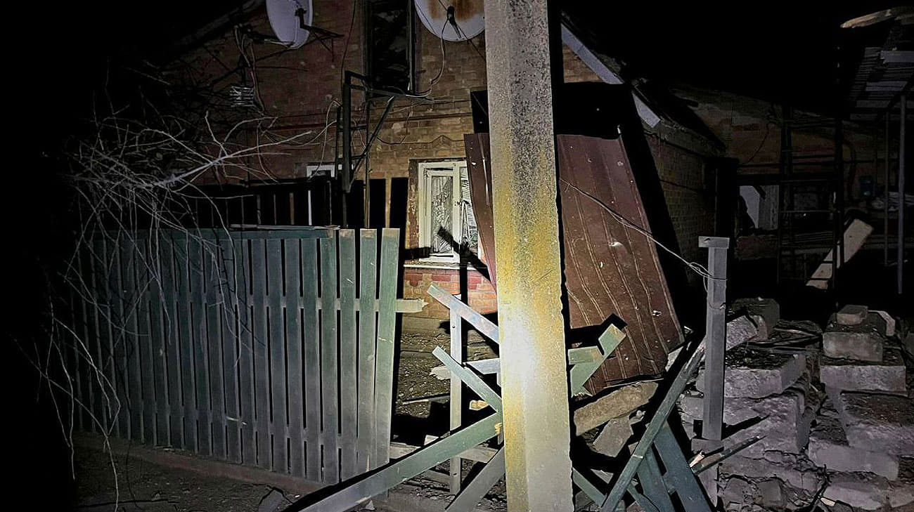 Russians attacked Nikopol at night, damaging school, sanatorium and residential buildings – photos