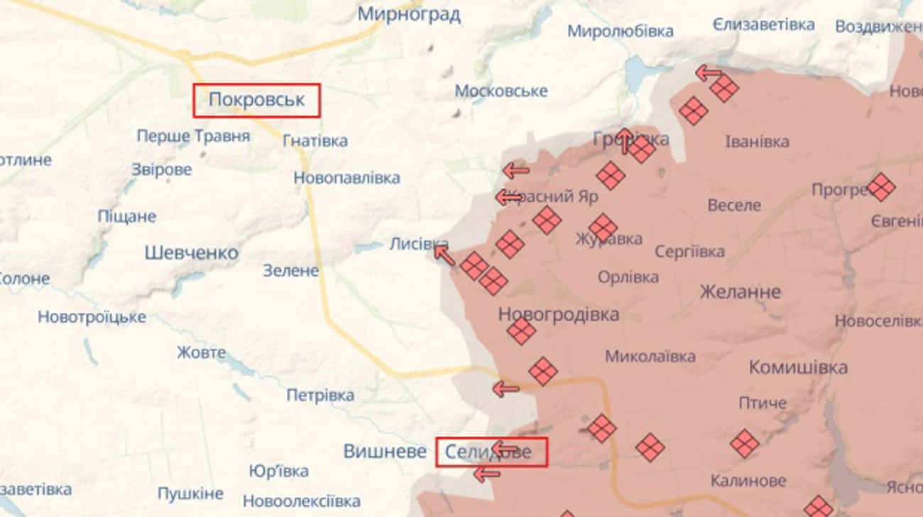 UK Defence Intelligence: Russian troops advance to centre of Selydove