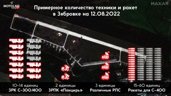 РФ накопичила на аеродромі в Білорусі багато ЗРК з ракетами, можливо готується удар - ЗМІ 