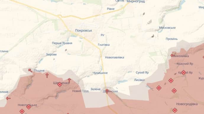 ЗСУ: Росіяни намагаються прорватись у Покровськ з флангів, у місті їх поки немає