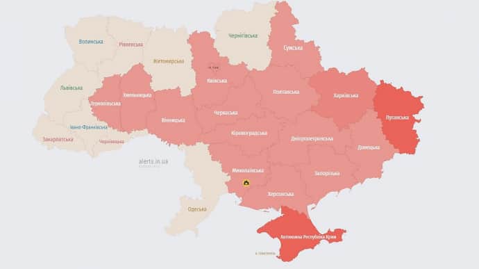 В Киеве и большинстве областей была воздушная тревога: угроза баллистики