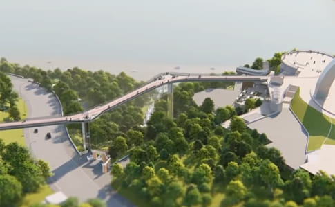 Кличко показал, какой мост построит в центре Киева до следующего лета