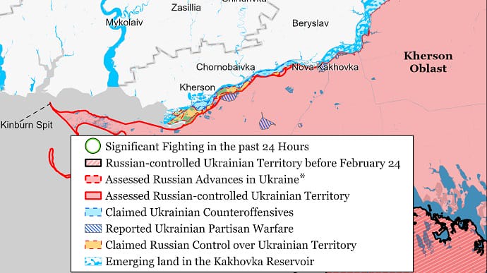 В России пытаются унять истерику вокруг операций ВСУ на левом берегу Днепра  – ISW