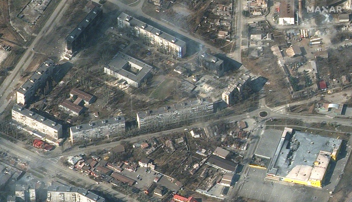 Масштаб разрушений в жилых кварталах города