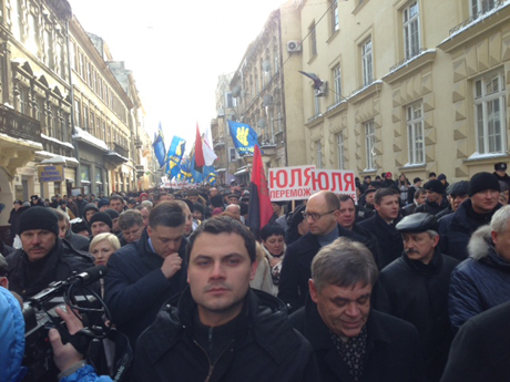 Оппозиционный марш во Львове. Фото пресс-службы Батькивщины