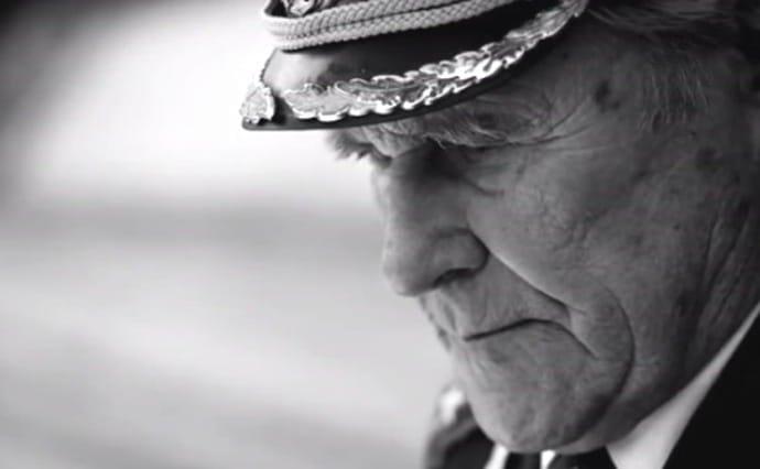 Ветеран Второй мировой войны Иван Залужный. Его внук, Иван Гутник-Залужный, погиб смертью храбрых в августе 2014, защищая Украину от агрессора
