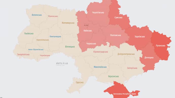 У столиці та кількох областях знову лунала тривога через загрозу балістики