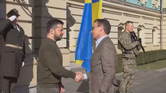 Swedish Prime Minister arrives in Kyiv and meets with Zelenskyy