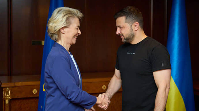 Zelenskyy meets with European Commission President, they discuss grain, Ukraine in EU and peace formula
