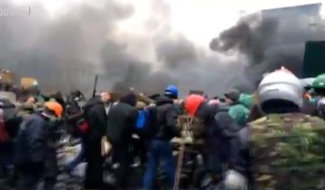 Майдан Независимости около 8:30 утра 20 февраля