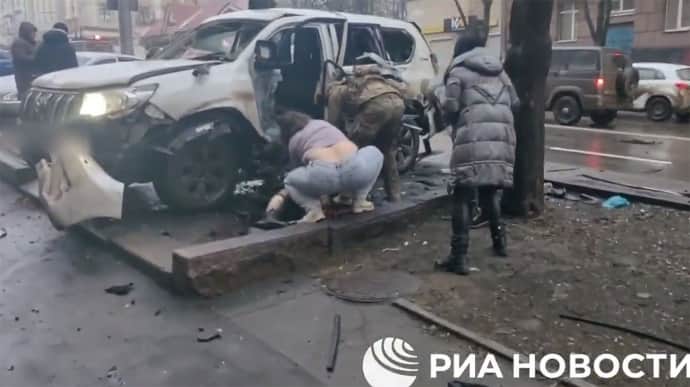 Car belonging to Olenivka penal colony head blown up in occupied Donetsk, killing him – photo, video