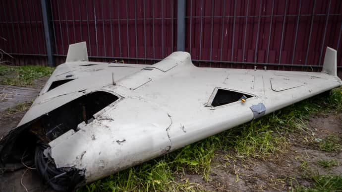 Russian drone wreckage found in Kyiv's Obolonskyi district after night attack