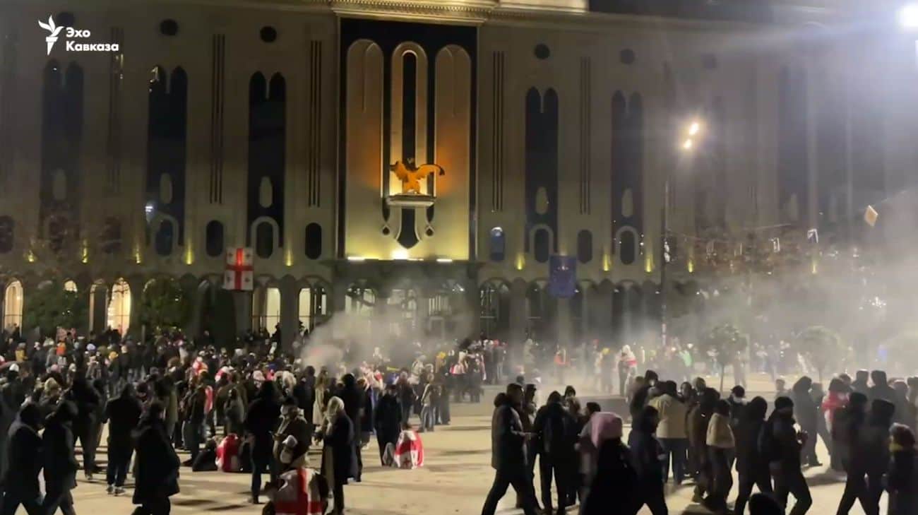 First protesters detained on seventh day of anti-government protests in Georgia