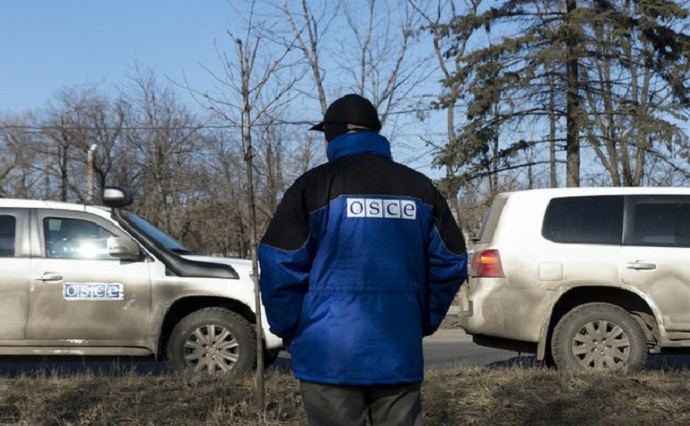 ОБСЕ показало, что их патруль под Коминтерново обстреляли из оккупированной территории