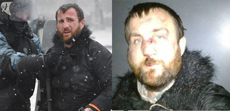 Львовский фотограф Марьян Гаврилов до и после задержания. Фото: Алекс Фурман