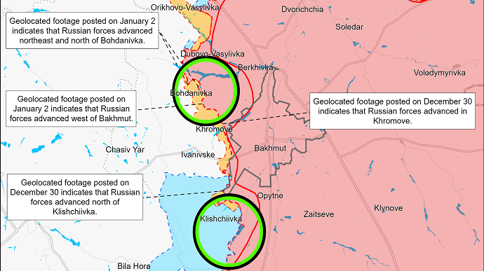Бої навколо Бахмута: росіяни намагаються наступати в напрямку Часового Яру – аналітики