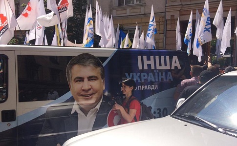 Между сторонниками Саакашвили и полицией произошла небольшая потасовка