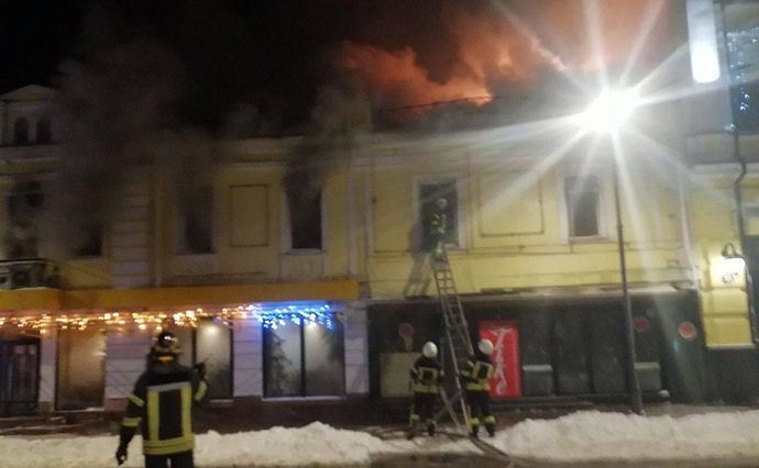 На Подоле в Киеве сгорел ресторан