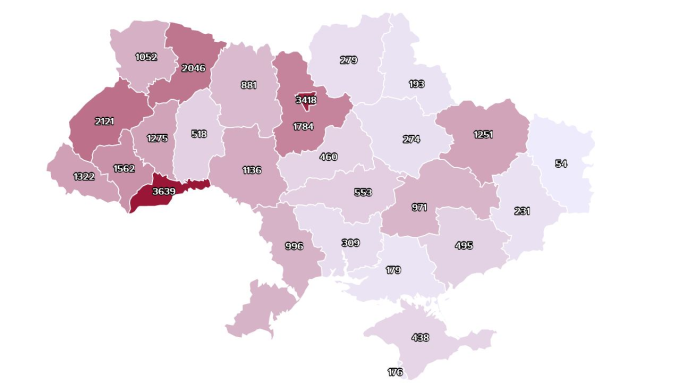В Украине обнаружили 463 новых случая коронавируса, 9 человек погибли