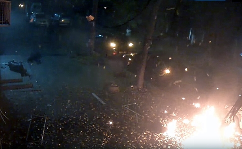 У мережі з'явилося відео моменту вибуху на Солом'янці