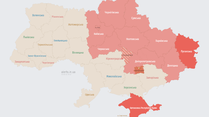 В Украине объявляли тревогу из-за угрозы баллистики