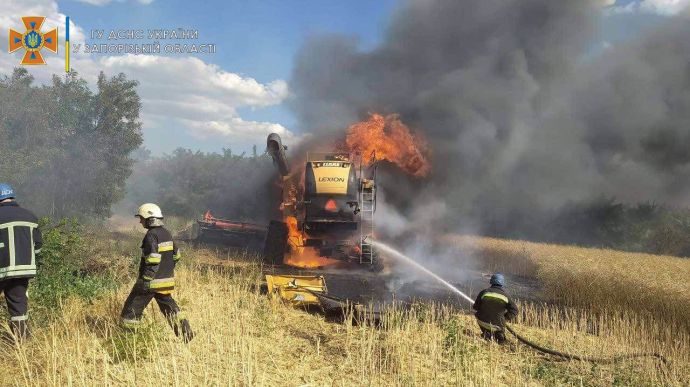 В Запорожской области два комбайнера взорвались на мини