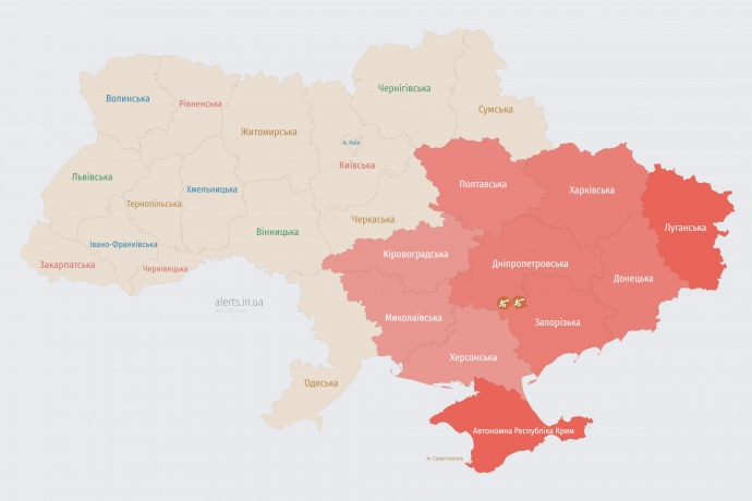карта alerts.in.ua