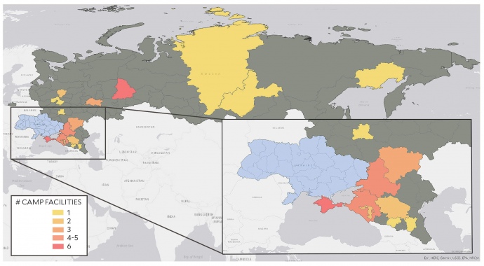 Карта російських таборів