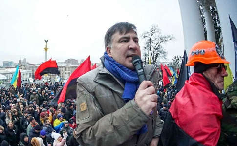 В Раде показали запись, где Саакашвили призывает не штурмовать Октябрьский
