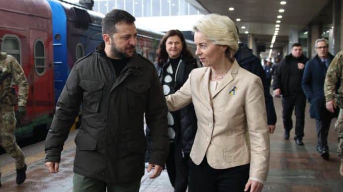 Глава Еврокомиссии прибыла в Киев и встретилась с Зеленским
