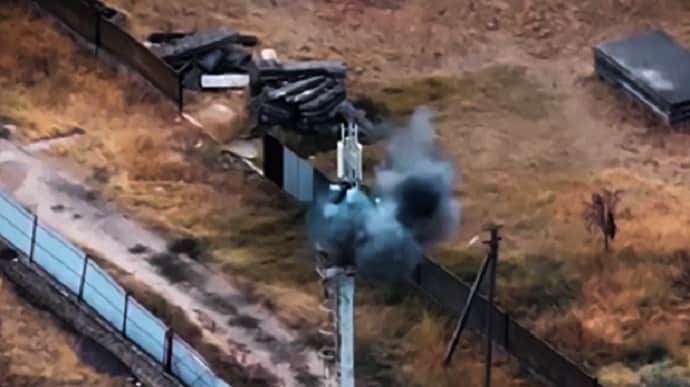 Ukraine's National Guard hit Russian communication tower with drone