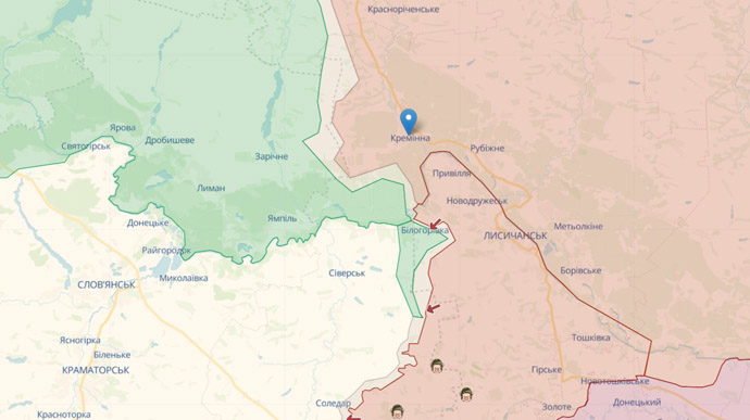 Ukrainian forces few kilometres away from strategically-important city of Kreminna, Luhansk Oblast
