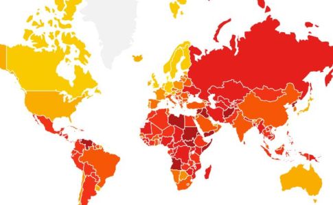 Україна за рівнем корупції дорівнялася до Росії й Ірану