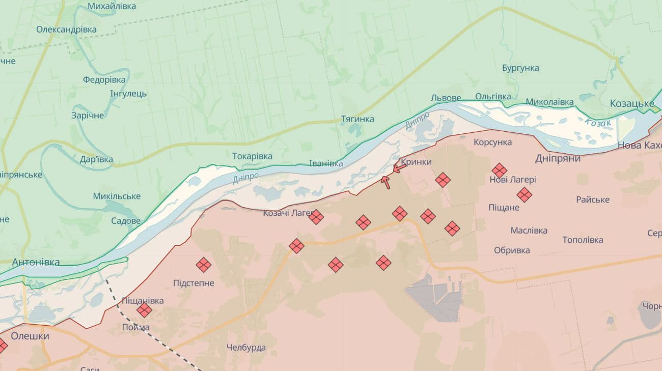 Operational Command South denies Shoigu's claim about seizure of bridgehead on Dnipro's left bank