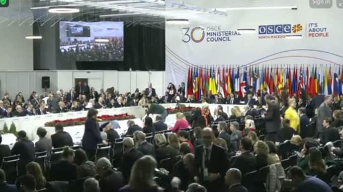 Ukrainian delegation at OSCE objects during Russian foreign minister's speech