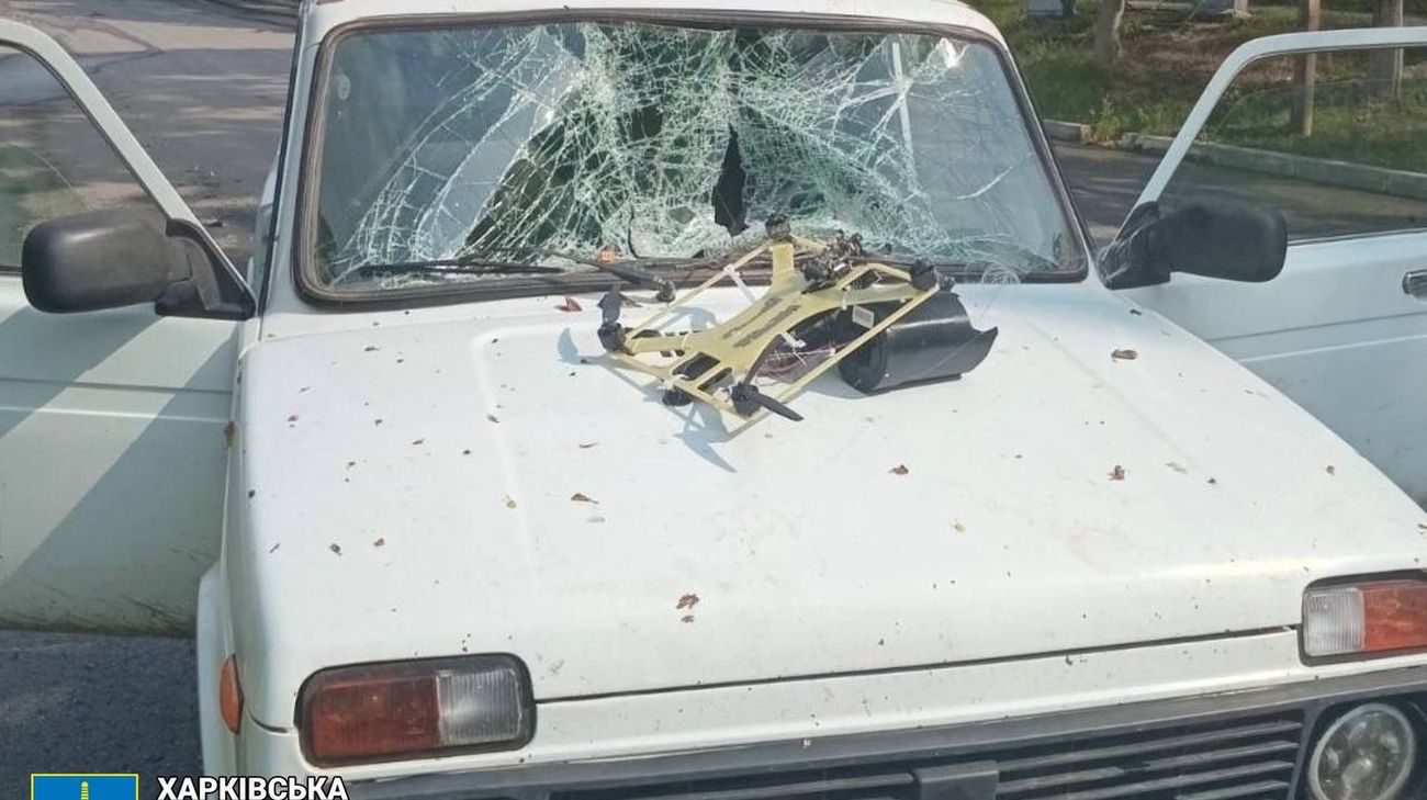 Russian drones injure four civilians in Kharkiv Oblast