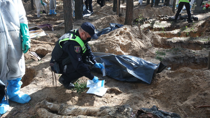 338 bodies exhumed in Izium
