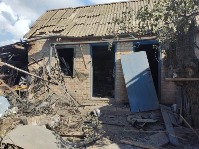 последствия обстрела Днепропетровщины 27 апреля, фото из Telegram Лысака