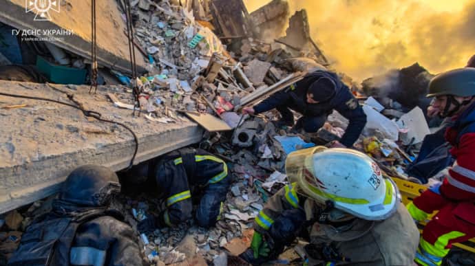 Remains of another body recovered from under rubble in Kupiansk 
