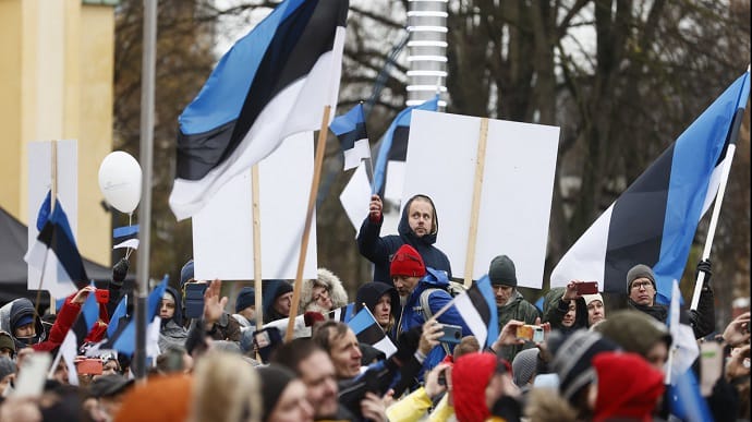 Масова акція протесту проти примусової вакцинації у Естонії