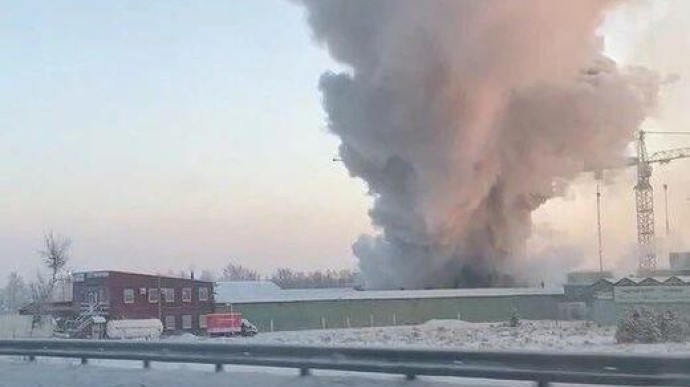 Belarusian factory catches fire in St. Petersburg, Russia