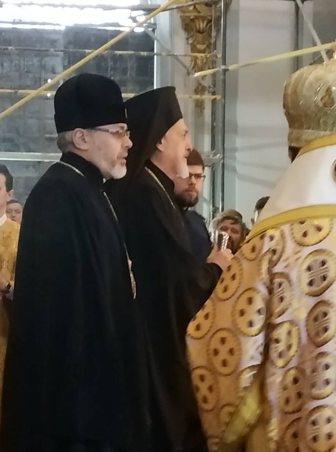 Литургия прошла в присутствии экзархов Вселенского патриархата